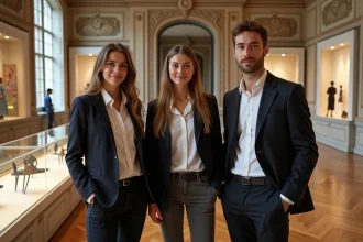 Lauréats présentant leurs créations innovantes lors de l'événement au musée