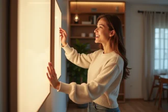 tableau lumineux modulable Creadots de Madeinhl en ambiance intérieure