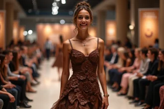 Défilé de robes en chocolat au Salon du Chocolat 2023