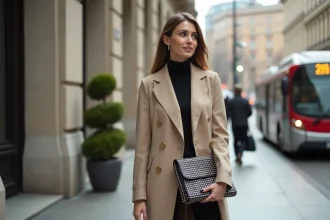 Pochette cloutée élégante de Jimmy Choo avec des détails raffinés