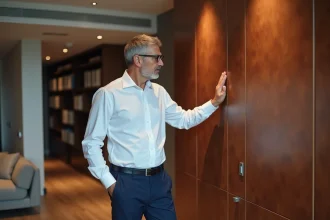 Murs décorés en cuir pour une ambiance chic et tendance