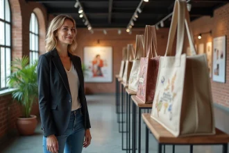 Sacs Goyard exposés pour l'événement "Un bagage pour la vie" à Paris