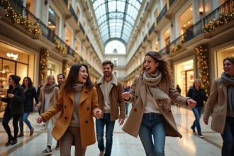 Célébration du premier anniversaire des Galeries Lafayette de Lille en danse