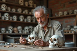 Bijoux élégants avec des motifs de têtes de mort