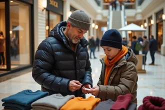 Vêtements chauds en promotion aux Galeries Lafayette durant les soldes d'hiver