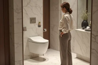 Toilette de luxe alliant design moderne et technologie avancée