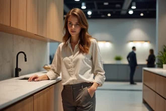 Visiteurs découvrant les tendances habitat au Salon d'Angers