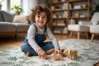 Tapis de jeu design Looksie Grass pour enfants par Joel Escalona