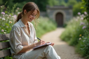 Portrait d'AnnflOr SanGan, créatrice de mode émergente à Paris