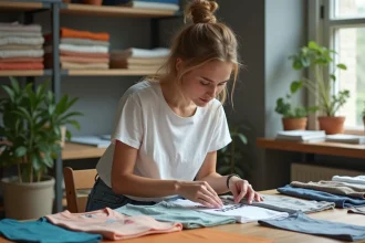 T-shirt personnalisé avec différentes techniques d'impression et motifs uniques