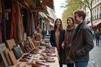 Braderie de la mode avec des vêtements de créateurs célèbres