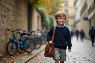 Cartable coloré inspiré du Petit Nicolas pour la rentrée scolaire