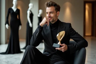 Gareth Pugh recevant le Prix international de l'Andam en mode