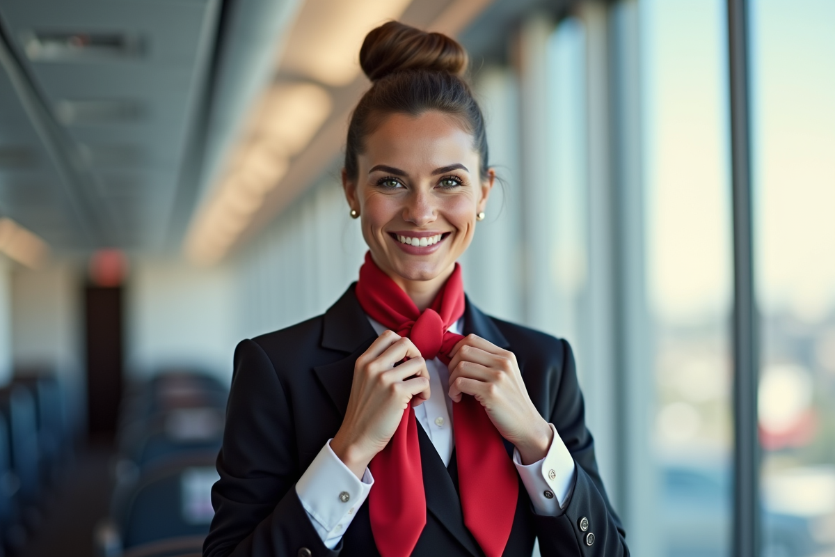 Techniques de nouage de foulard inspirées des hôtesses de l’air