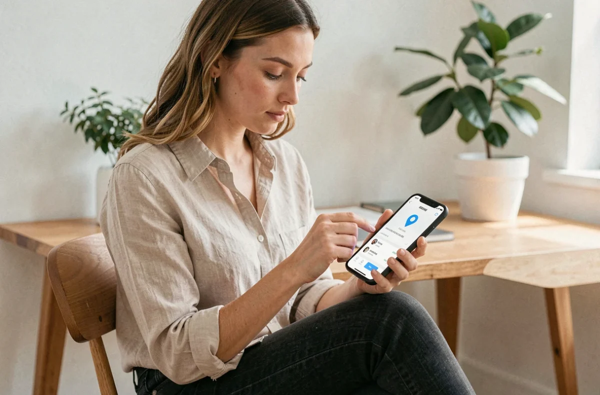 Jeune femme suivant sa commande Shein sur smartphone avec interface de suivi de colis en 2026